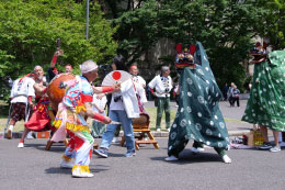 宮城県女川町　鷲神熊野神社獅子振り